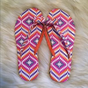 New Macbeth bow aztec print flip-flop thong sandal
